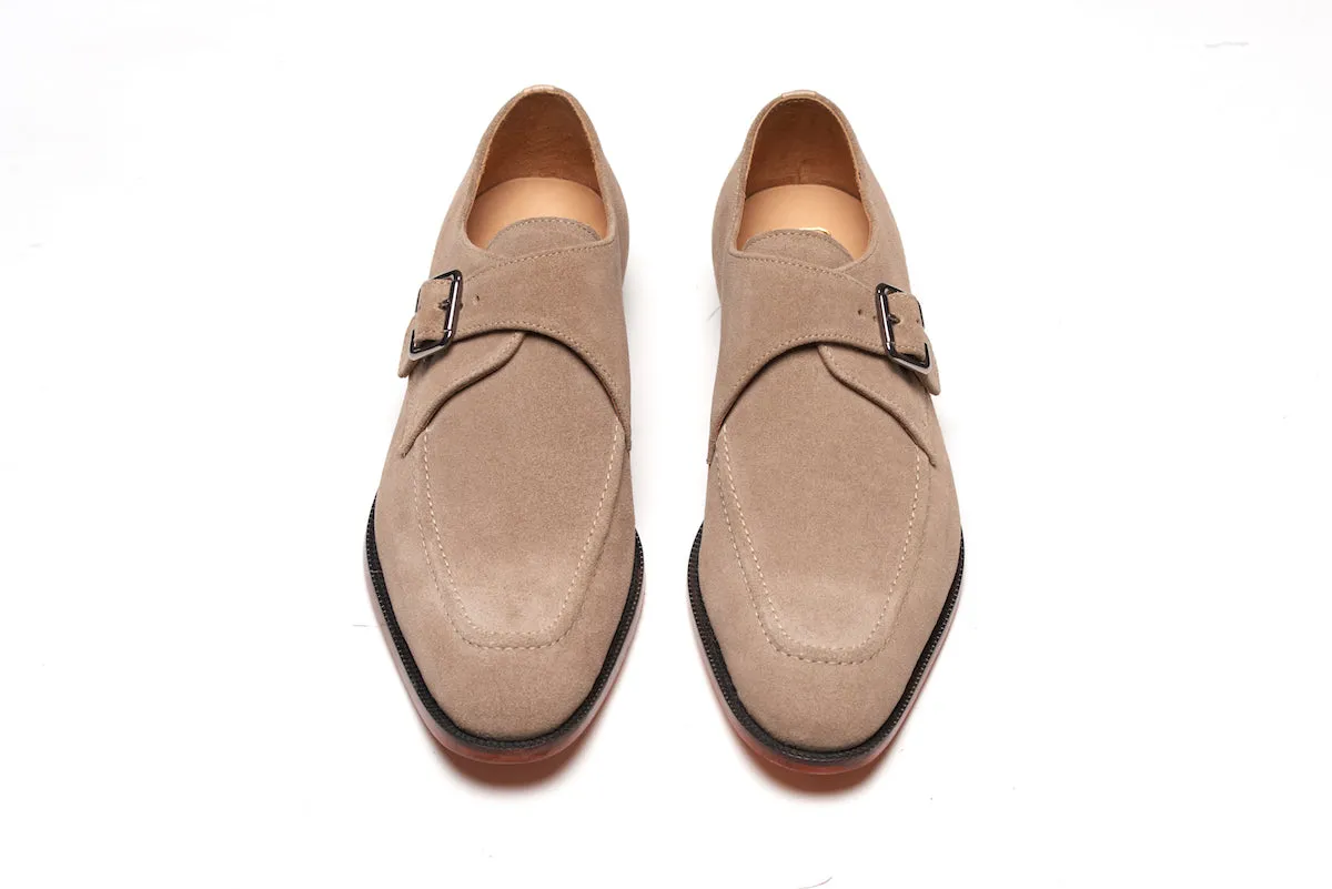 Claphalm Single Monkstrap - Taupe Suede