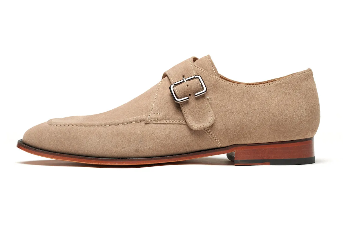 Claphalm Single Monkstrap - Taupe Suede