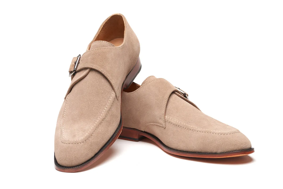 Claphalm Single Monkstrap - Taupe Suede