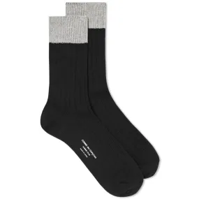 Comme des Garcons Homme Plus Multi Rib SockBlack & Light Grey