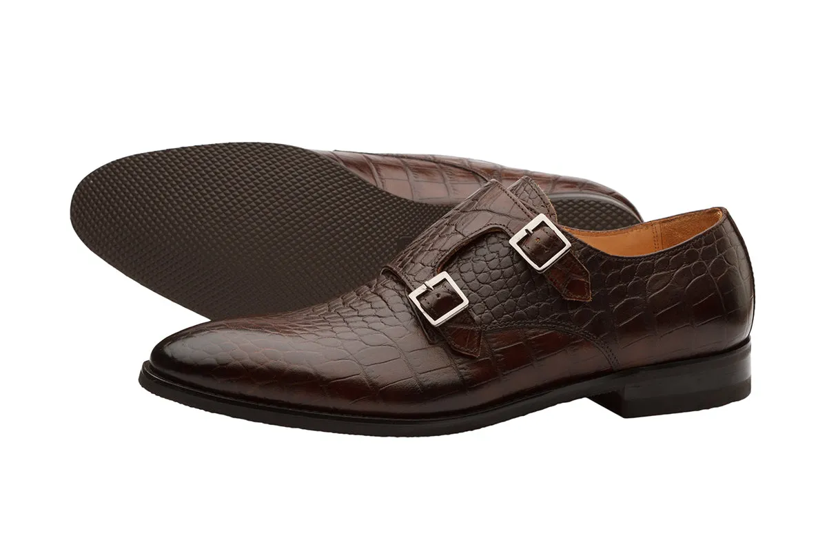 Croc Double Strap Monk - Croc Dk Brown