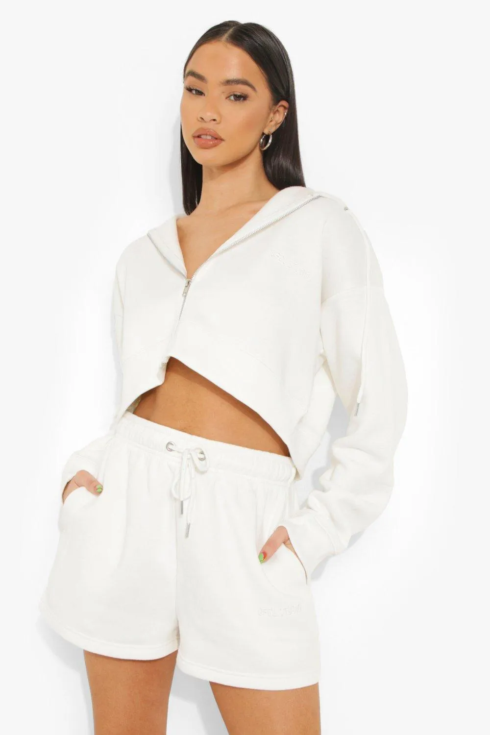 Cropped Zip Hoodie & Short Set