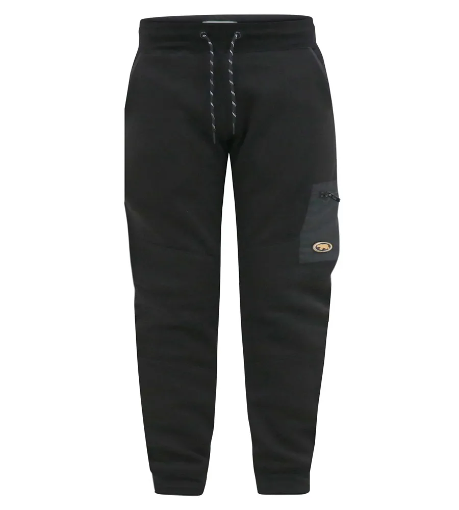 D555 Big Mens Couture Jogger With Elasticated Waistband and Woven Fabric Trim (COTGRAVE)