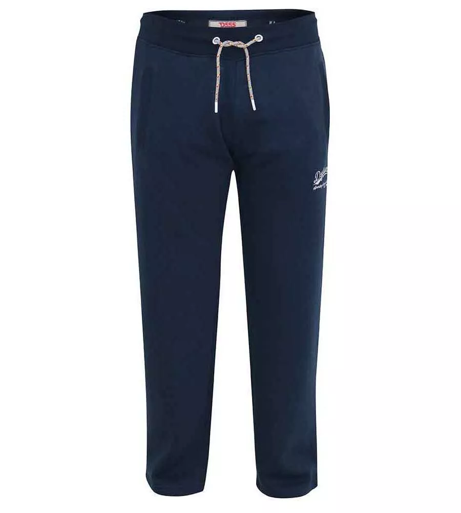 D555 Big Mens Navy Open Hem Jogger With Embroidery (GLOUCESTER 2)