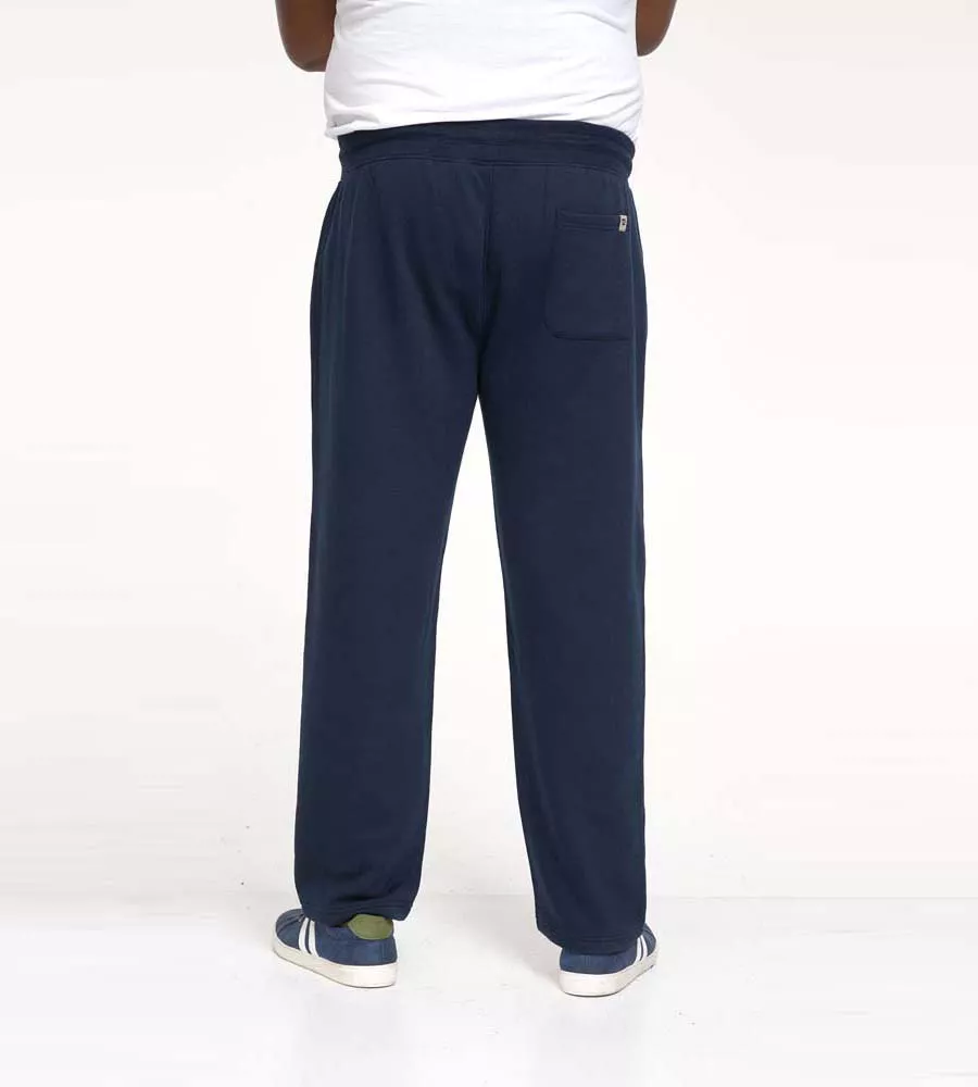 D555 Big Mens Navy Open Hem Jogger With Embroidery (GLOUCESTER 2)