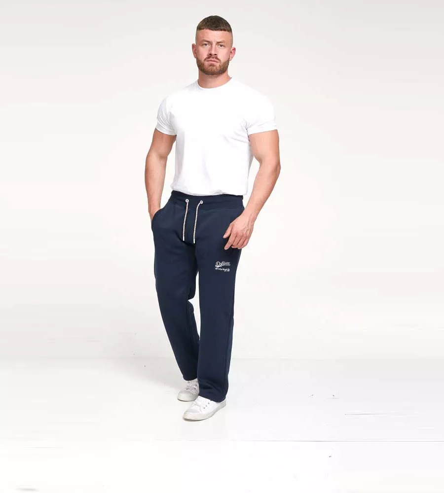 D555 Mens Navy Open Hem Jogger With Embroidery (GLOUCESTER 2)