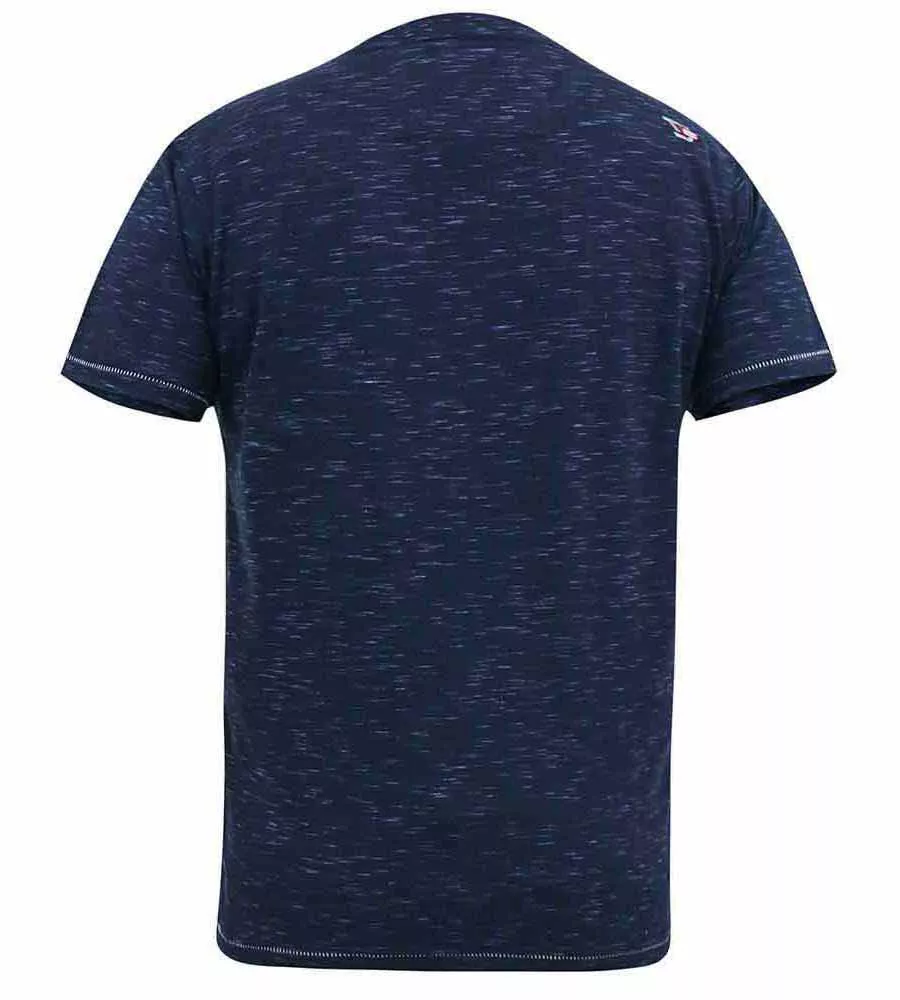 D555 Tall Mens Navy Motorbike Printed T-Shirt (JOSIAH)