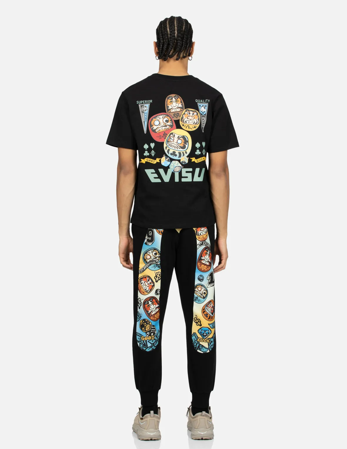 Daruma Daicock Print Regular Fit Sweatpants