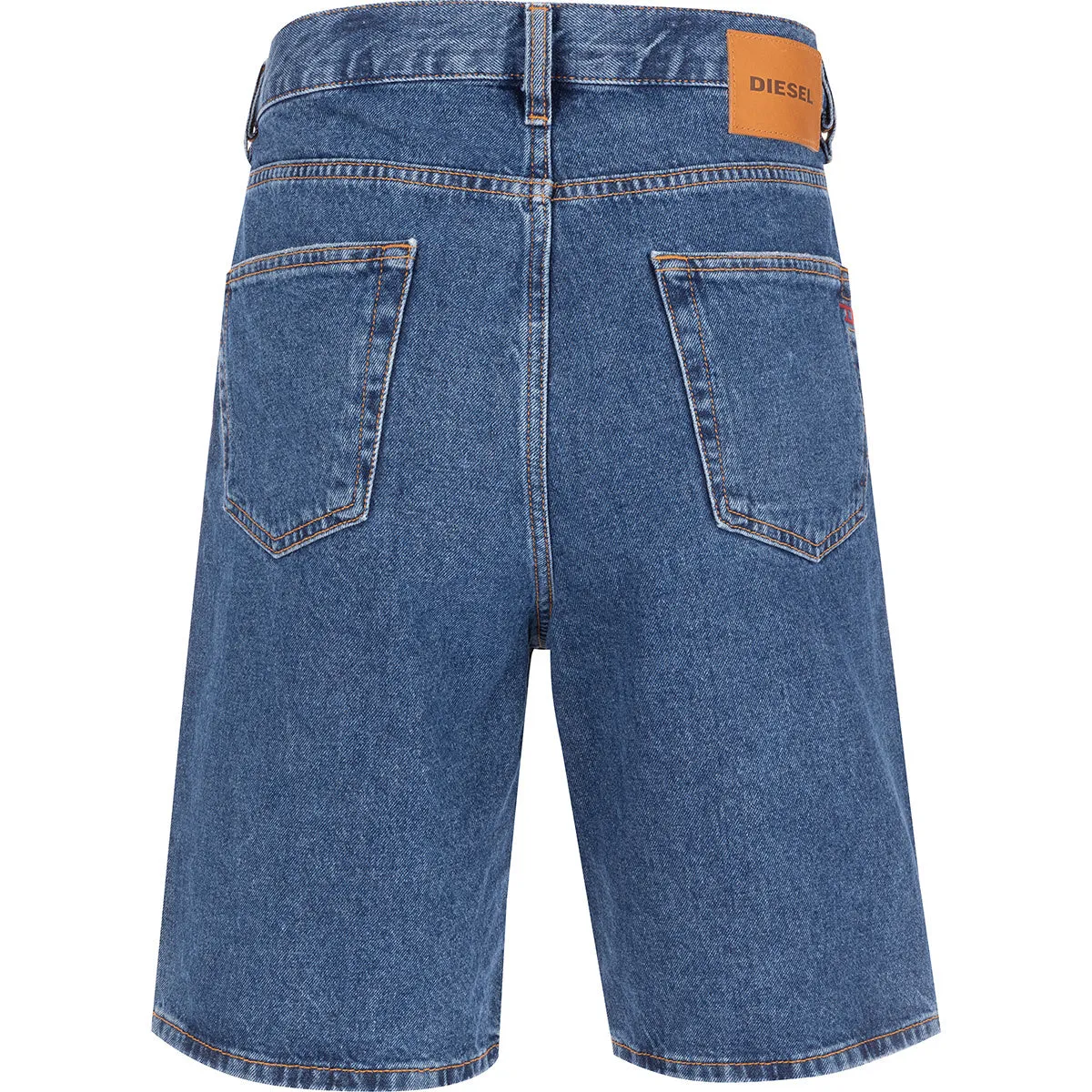 Diesel Logo-Patch Knee-Length Denim Shorts