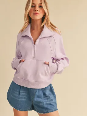 Dove Half Zip Lavender