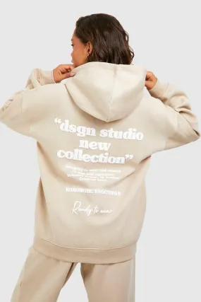 Dsgn Studio Puff Print Slogan Hooded Tracksuit