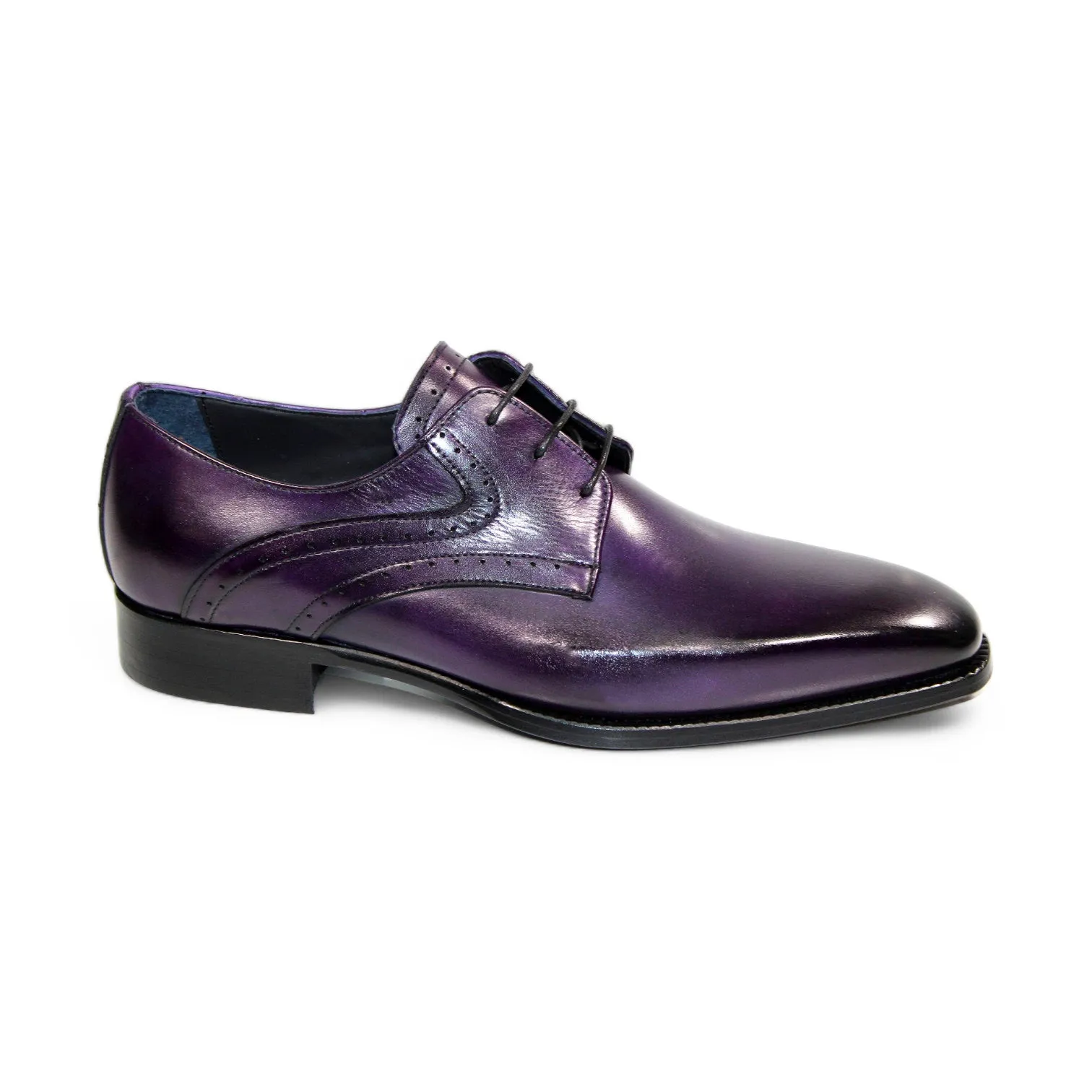 Duca Forano Men's Shoes Purple Calf-Skin Leather Oxford (D1153)