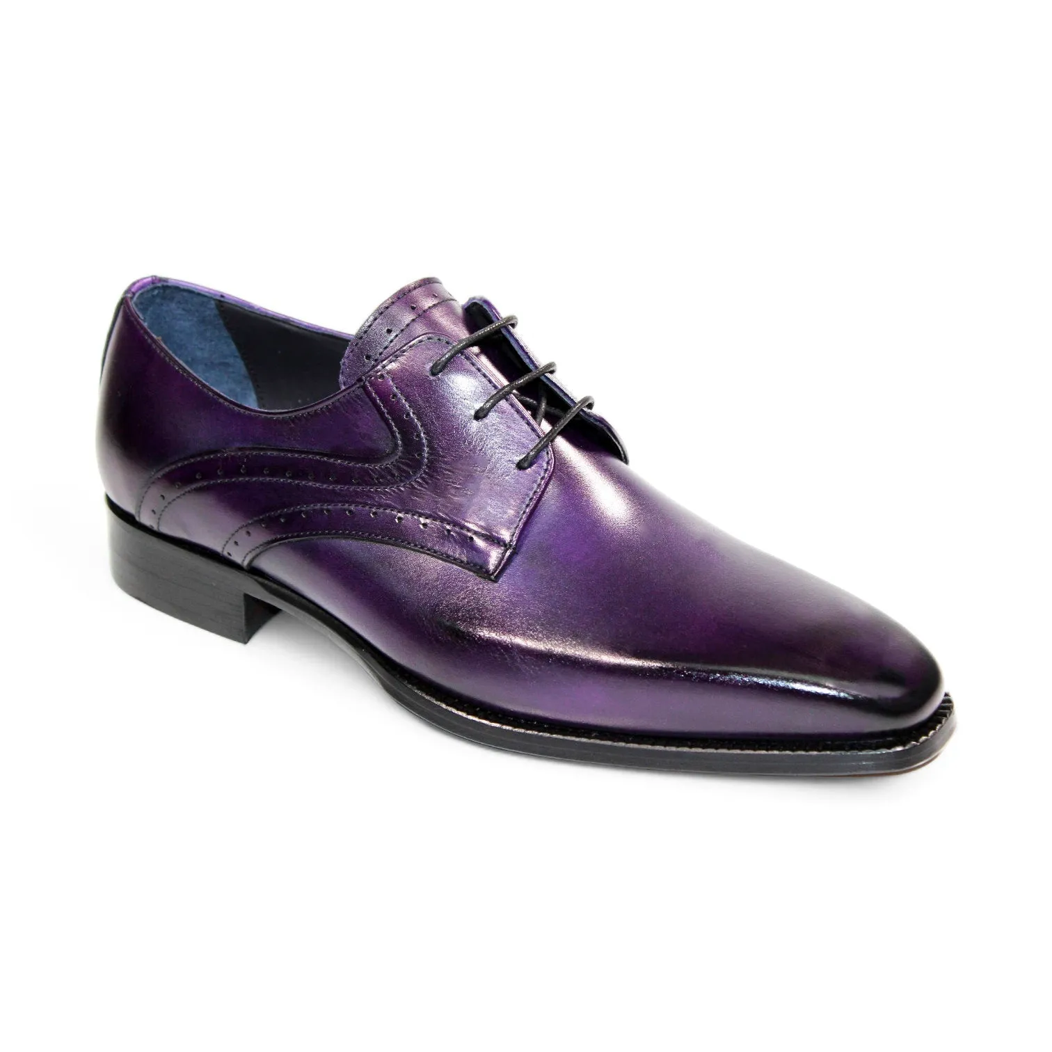 Duca Forano Men's Shoes Purple Calf-Skin Leather Oxford (D1153)