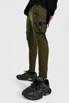 Elastic Waist Skinny MAN Zip Hem Cargo Trouser