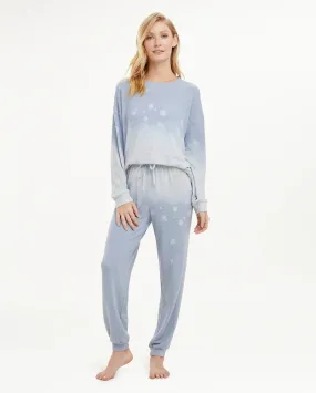 Elora Long Sleeve Jogger Set in Blue Heartmelt