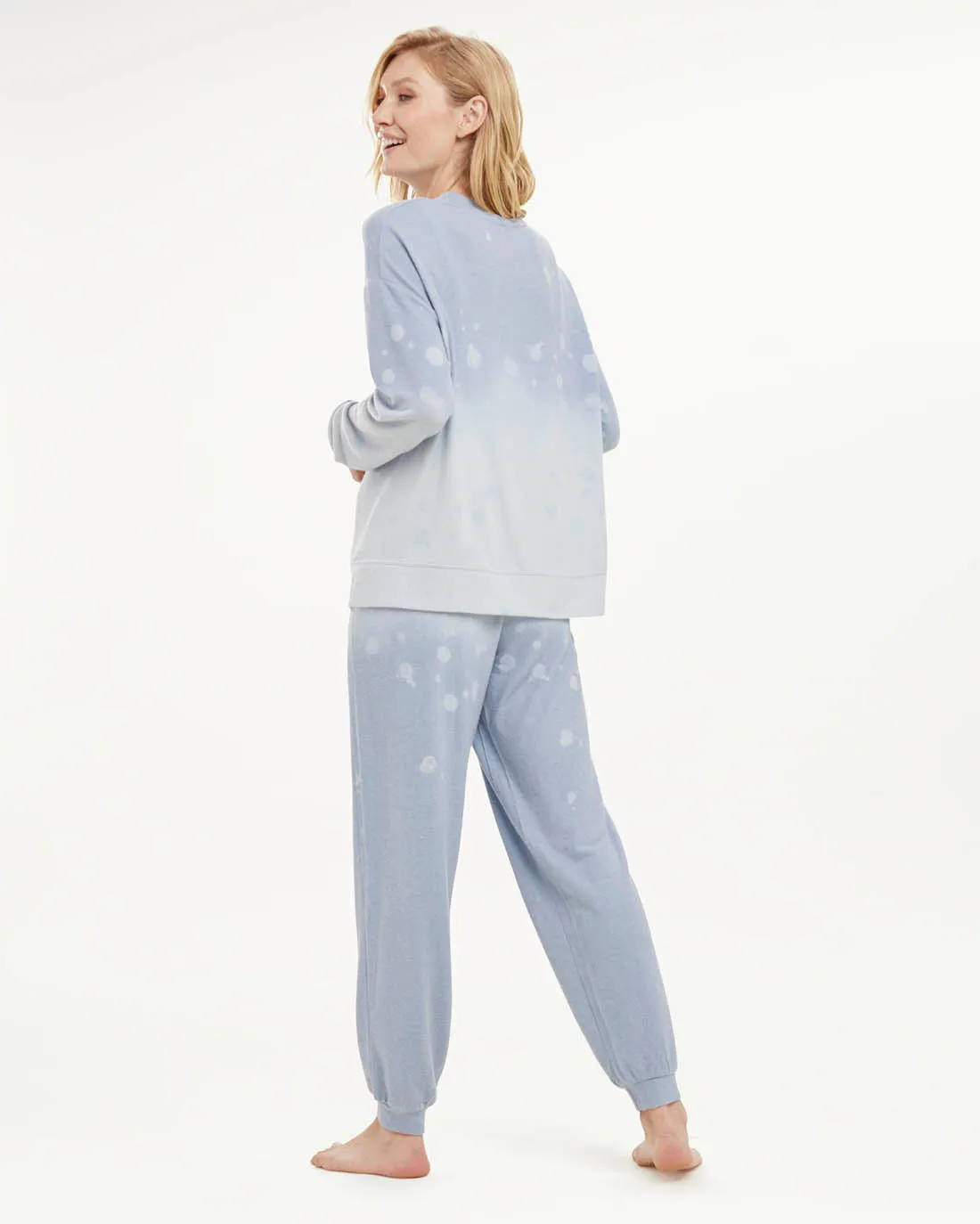 Elora Long Sleeve Jogger Set in Blue Heartmelt