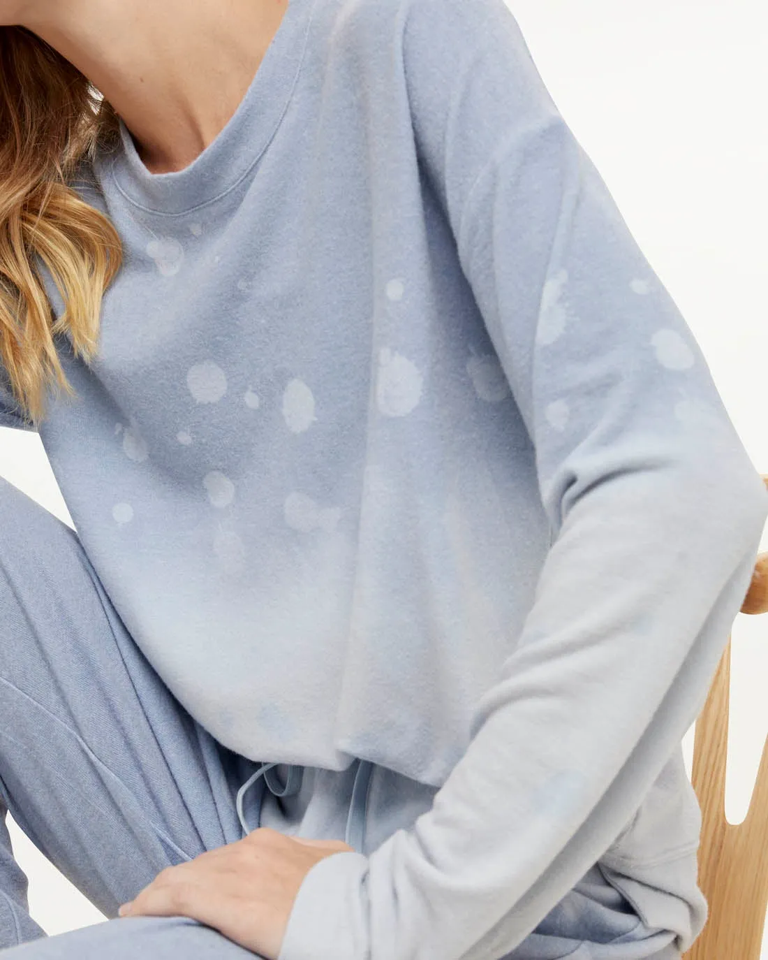 Elora Long Sleeve Jogger Set in Blue Heartmelt