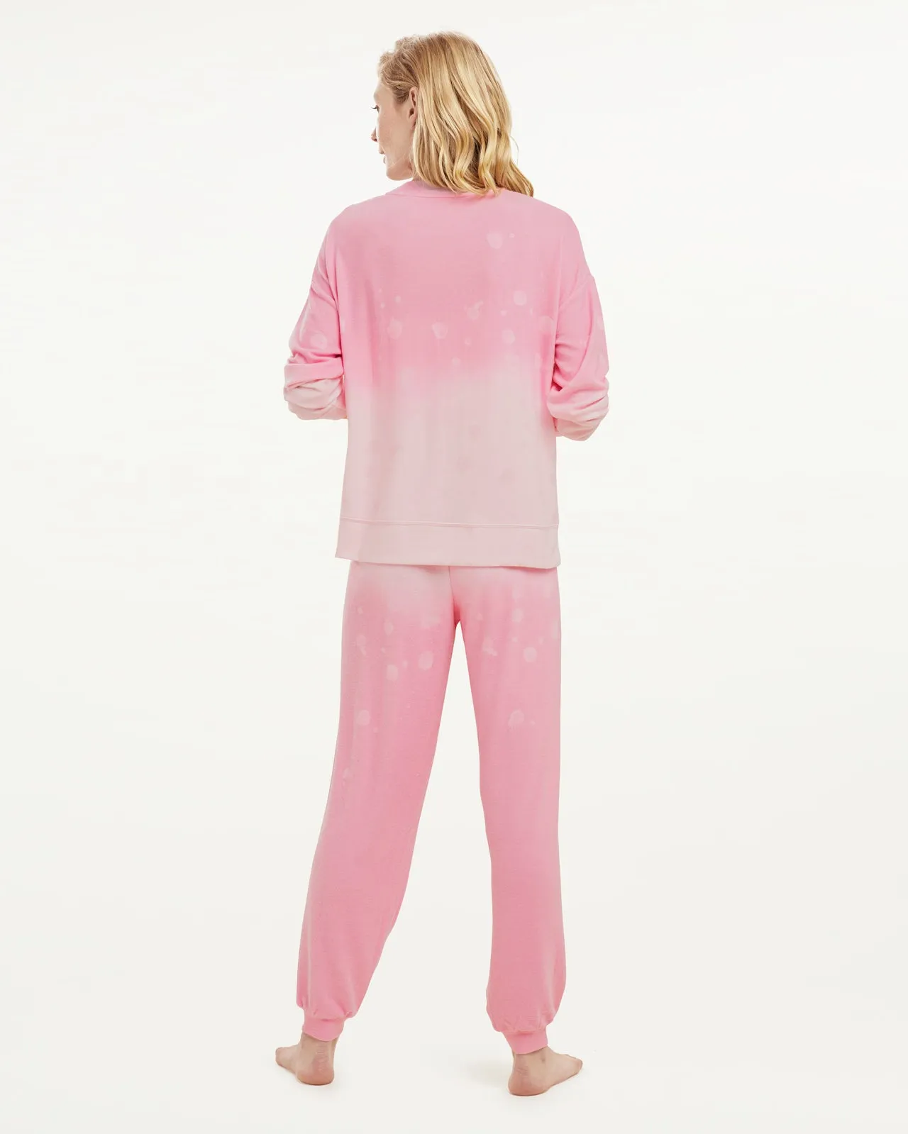 Elora Long Sleeve Jogger Set in Pink Heartmelt