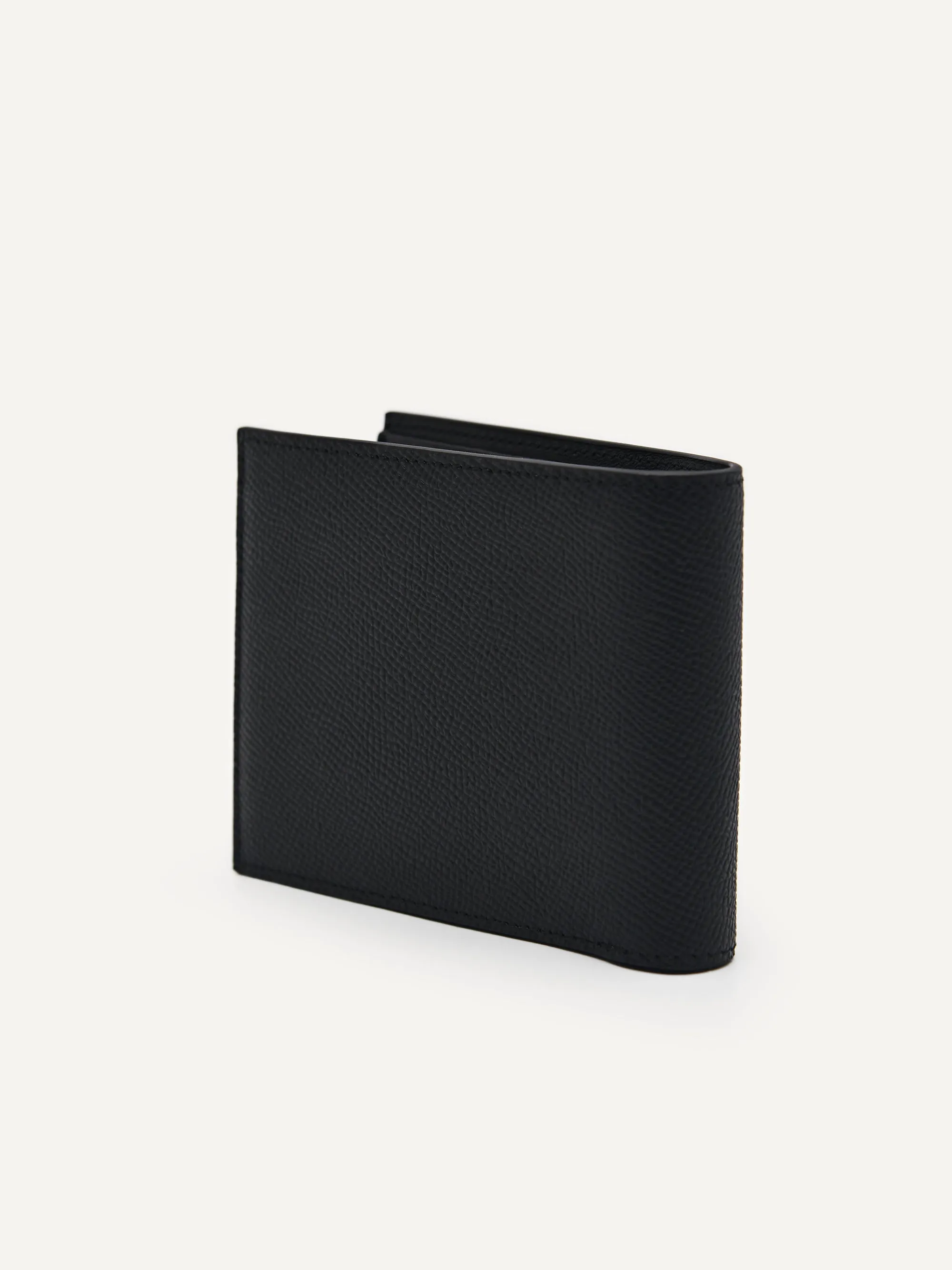 Embossed Leather Bi-Fold Wallet with Insert