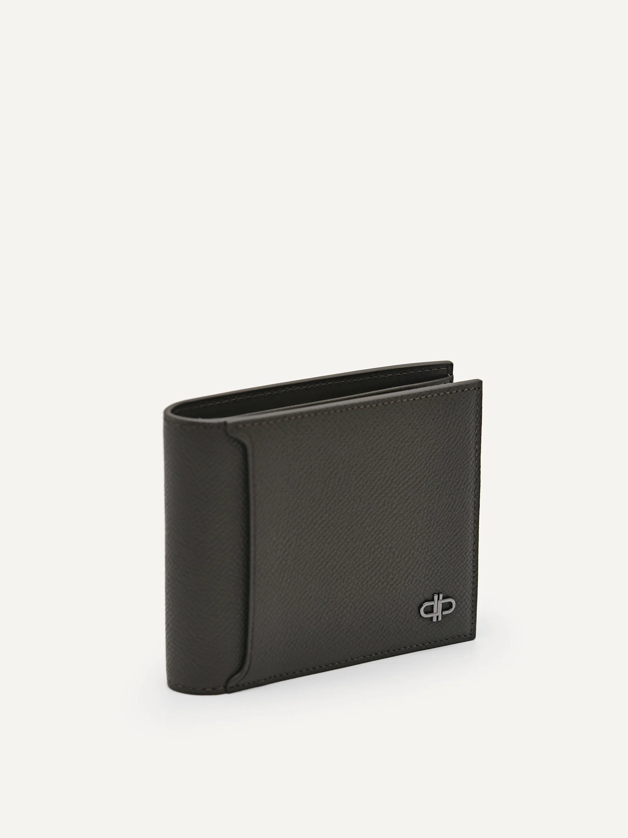 Embossed Leather Bi-Fold Wallet with Insert