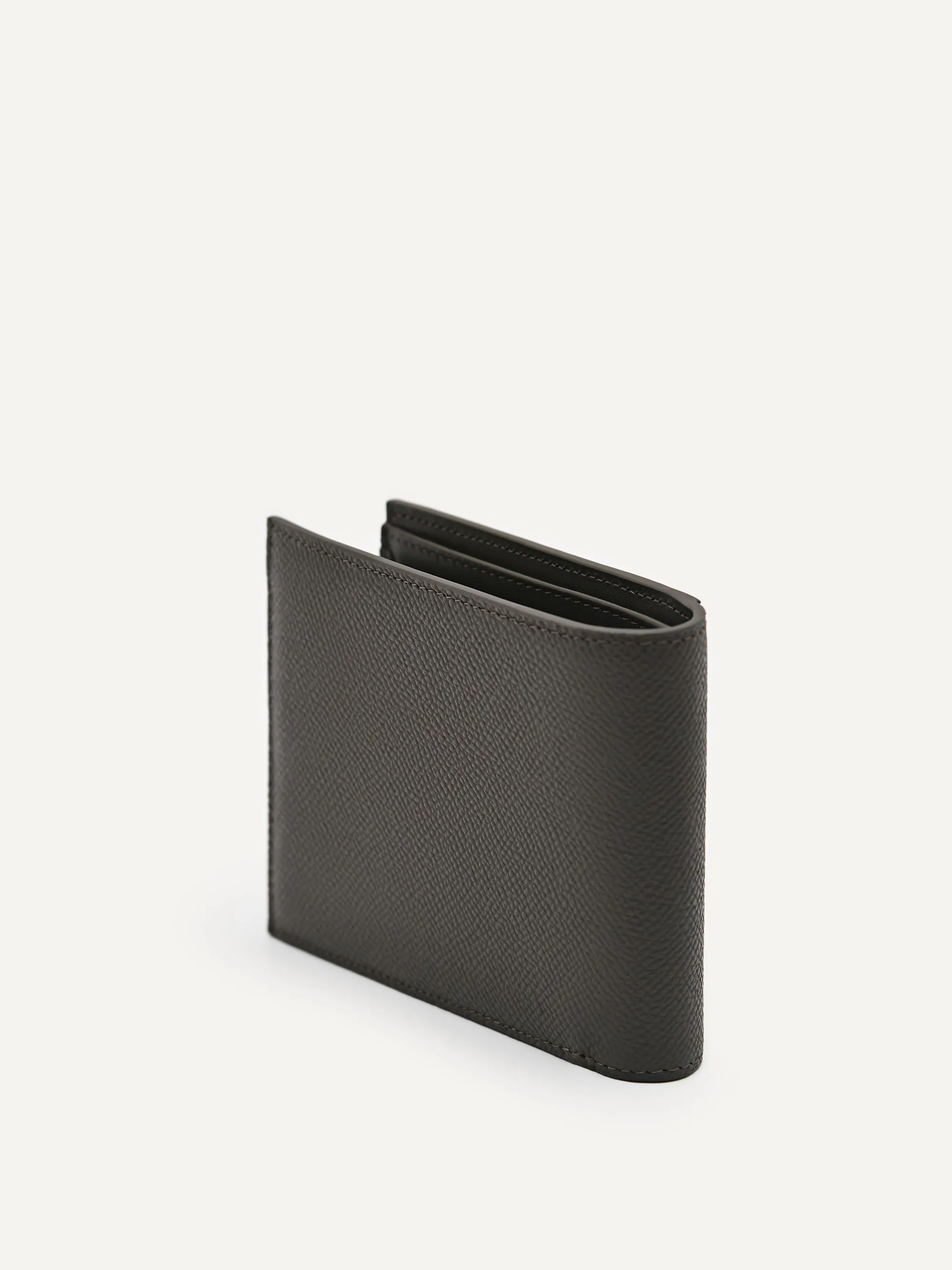 Embossed Leather Bi-Fold Wallet with Insert