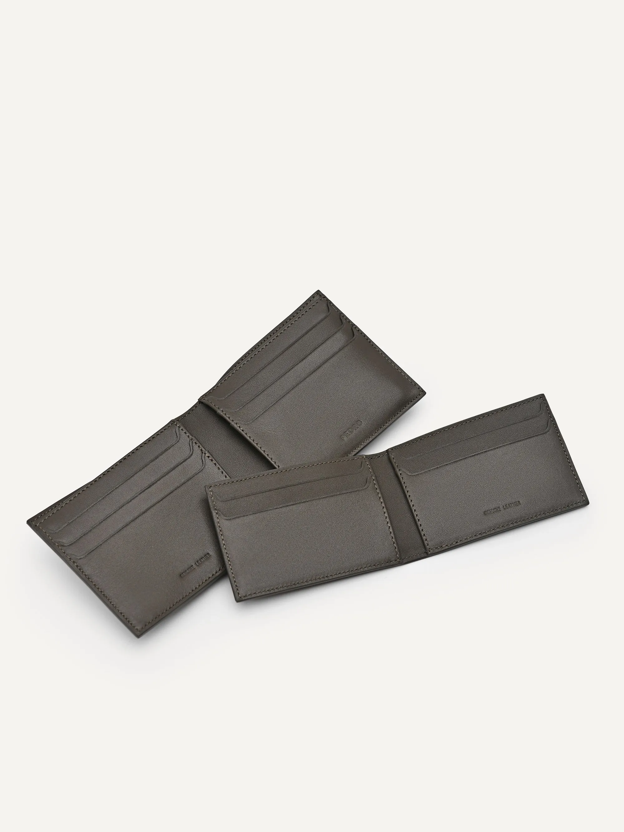 Embossed Leather Bi-Fold Wallet with Insert