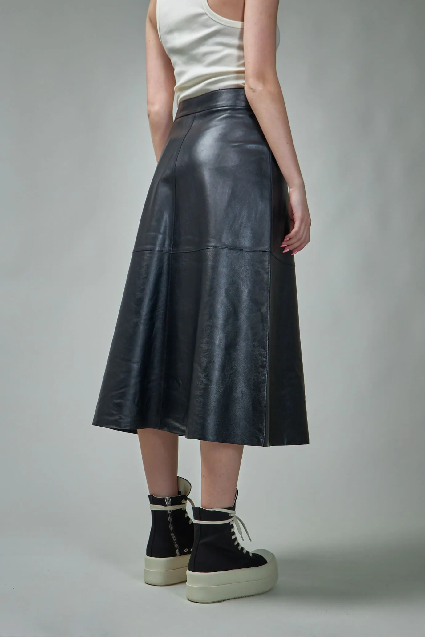 Gardenia Leather Skirt