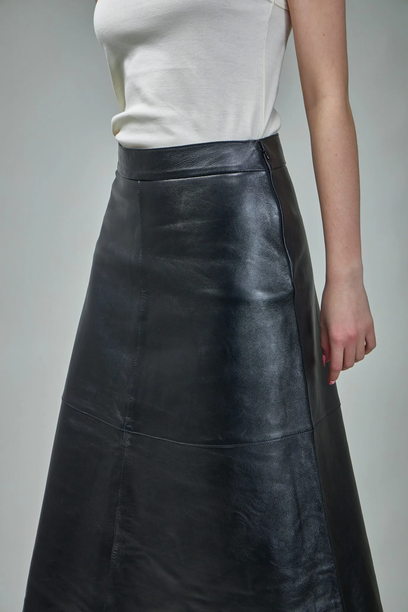 Gardenia Leather Skirt