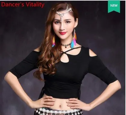 Get Ready to Dance with Our Mesh Belly Dance Tops Shirt Costume for Women