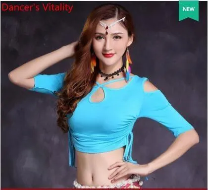 Get Ready to Dance with Our Mesh Belly Dance Tops Shirt Costume for Women