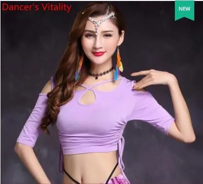 Get Ready to Dance with Our Mesh Belly Dance Tops Shirt Costume for Women