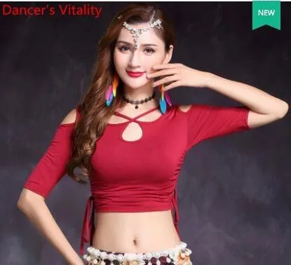 Get Ready to Dance with Our Mesh Belly Dance Tops Shirt Costume for Women