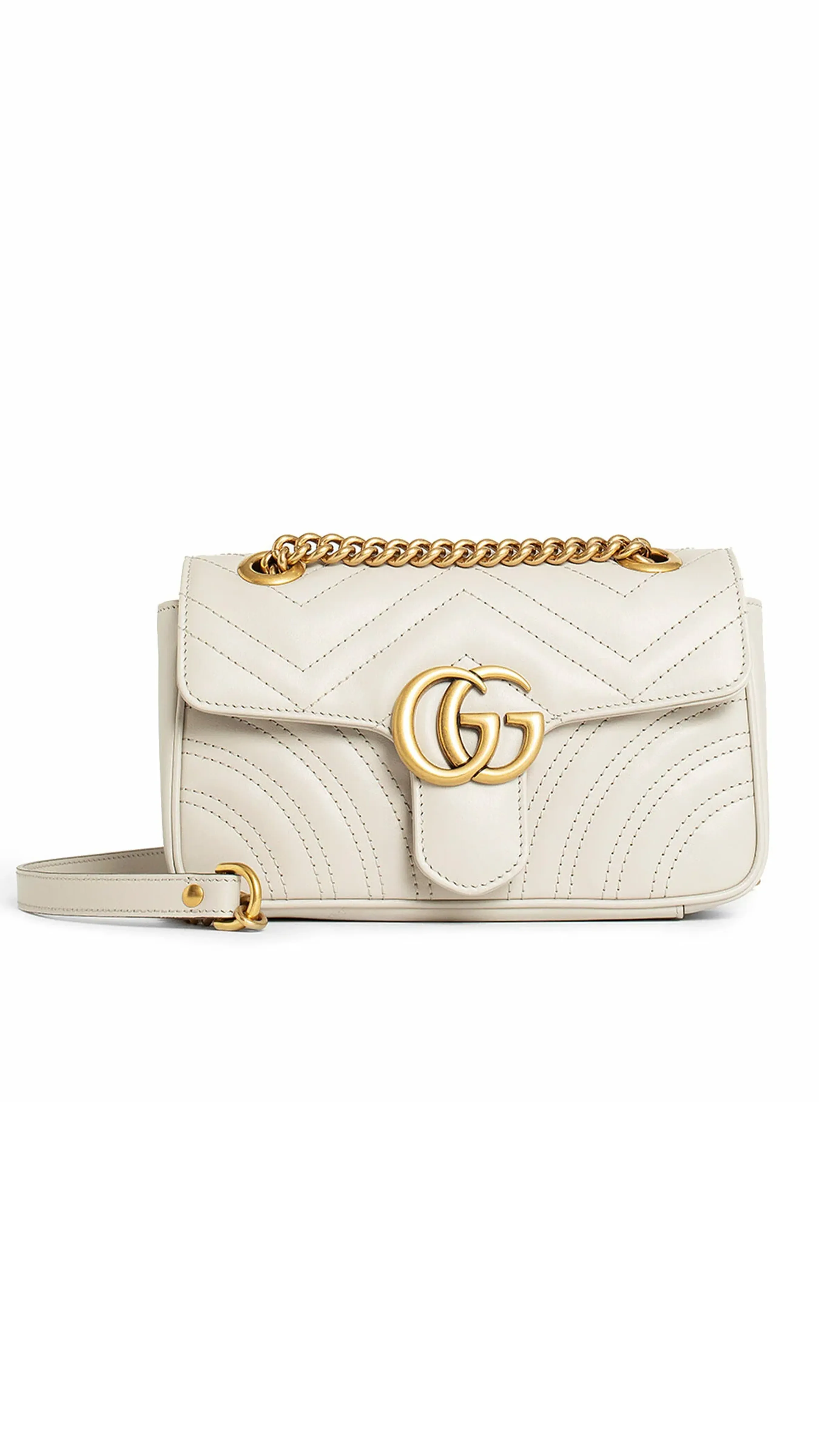 GG Marmont Matelassé Mini Bag - Light Heather Grey