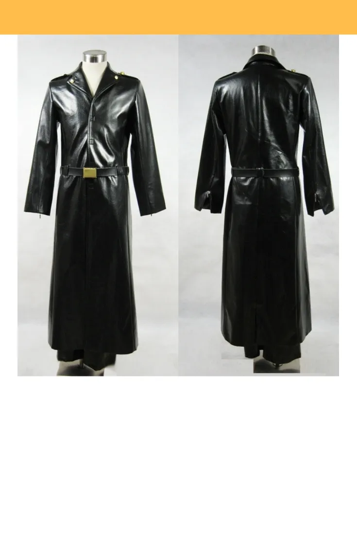 Gintama Kawakami Bansai PU Leather Cosplay Costume