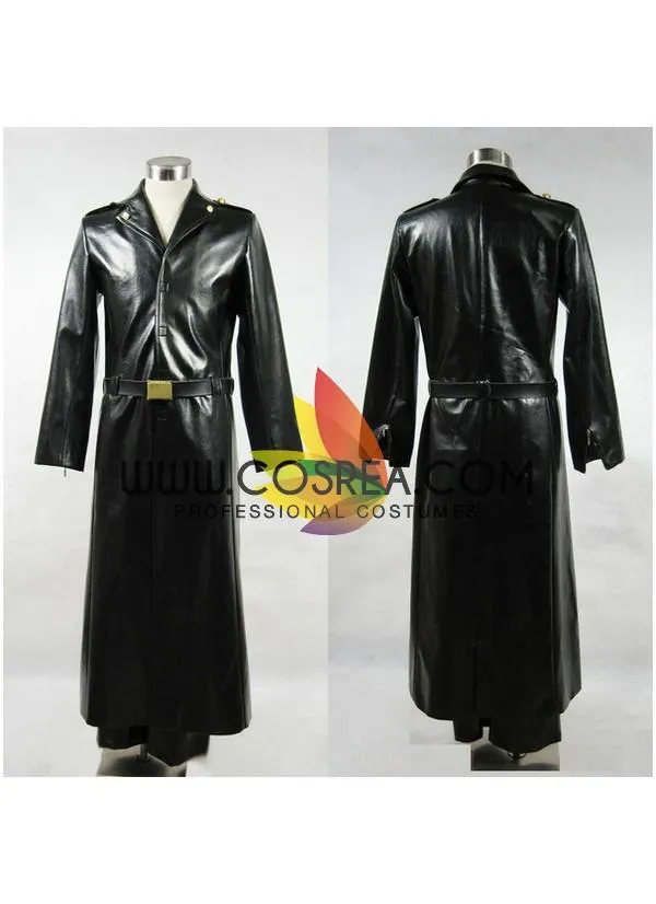 Gintama Kawakami Bansai PU Leather Cosplay Costume