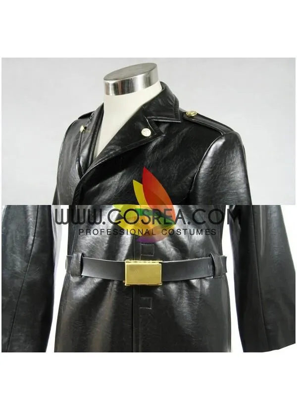 Gintama Kawakami Bansai PU Leather Cosplay Costume