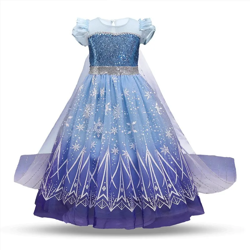 Girls Kids Halloween Cosplay Dresses Snow Queen Fancy Princess Costume 4 5 6 7 8 9 10 Year Children Carnival Party Dress Up