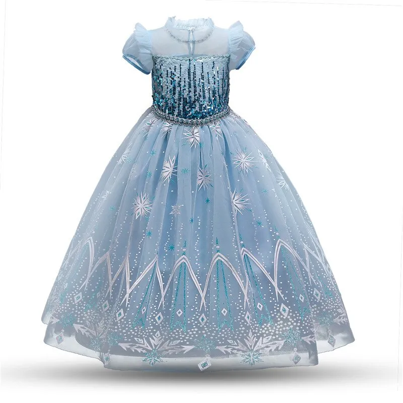 Girls Kids Halloween Cosplay Dresses Snow Queen Fancy Princess Costume 4 5 6 7 8 9 10 Year Children Carnival Party Dress Up