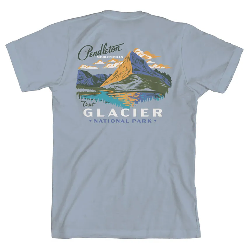 Glacier Graphic Tee - Stonewash Denim/White