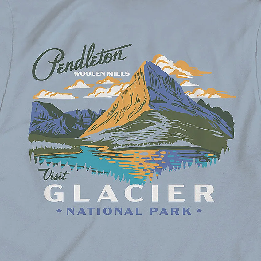 Glacier Graphic Tee - Stonewash Denim/White