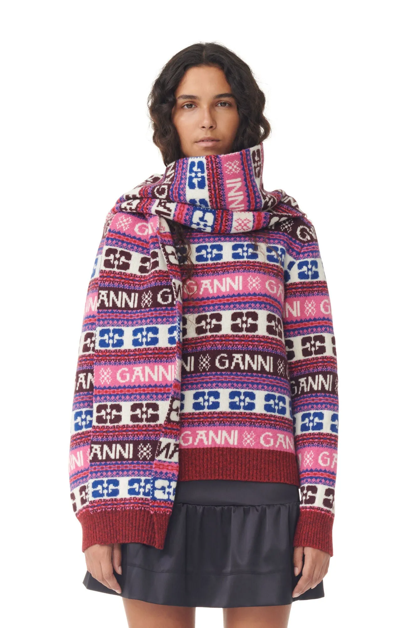 Graphic Wool Scarf