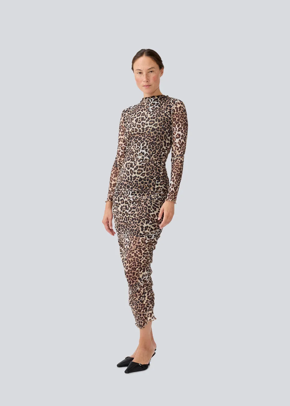 GwenMD slim print dress - Leo leo print