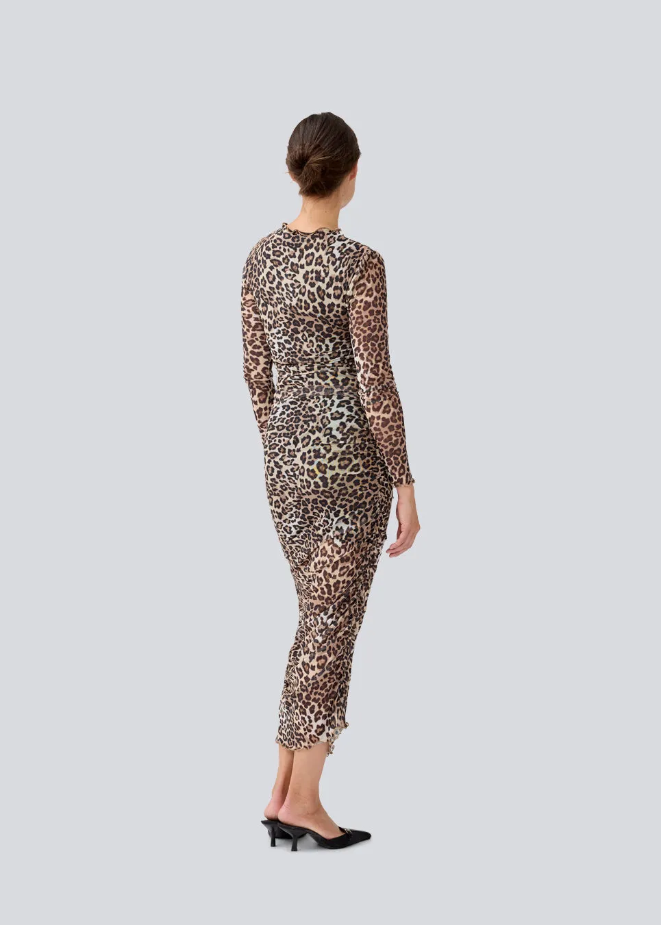 GwenMD slim print dress - Leo leo print