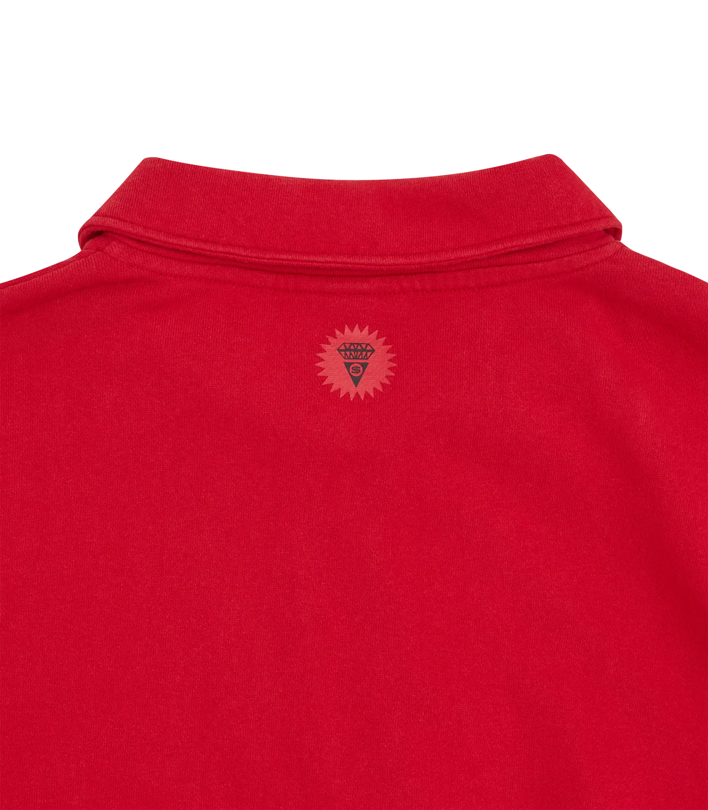 HALF ZIP COLLARED SWEATSHIRT - RED