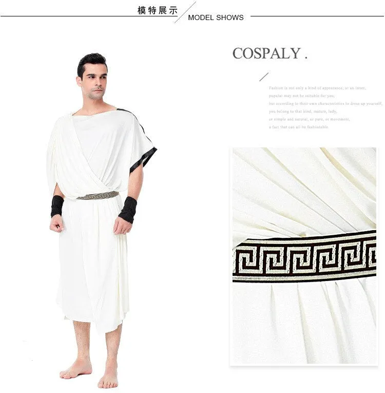 Halloween Purim Adult Ancient Roman Egypt Prince Greek Goddess Costume Arabic Prince Caesar Costumes for Men Women Couple