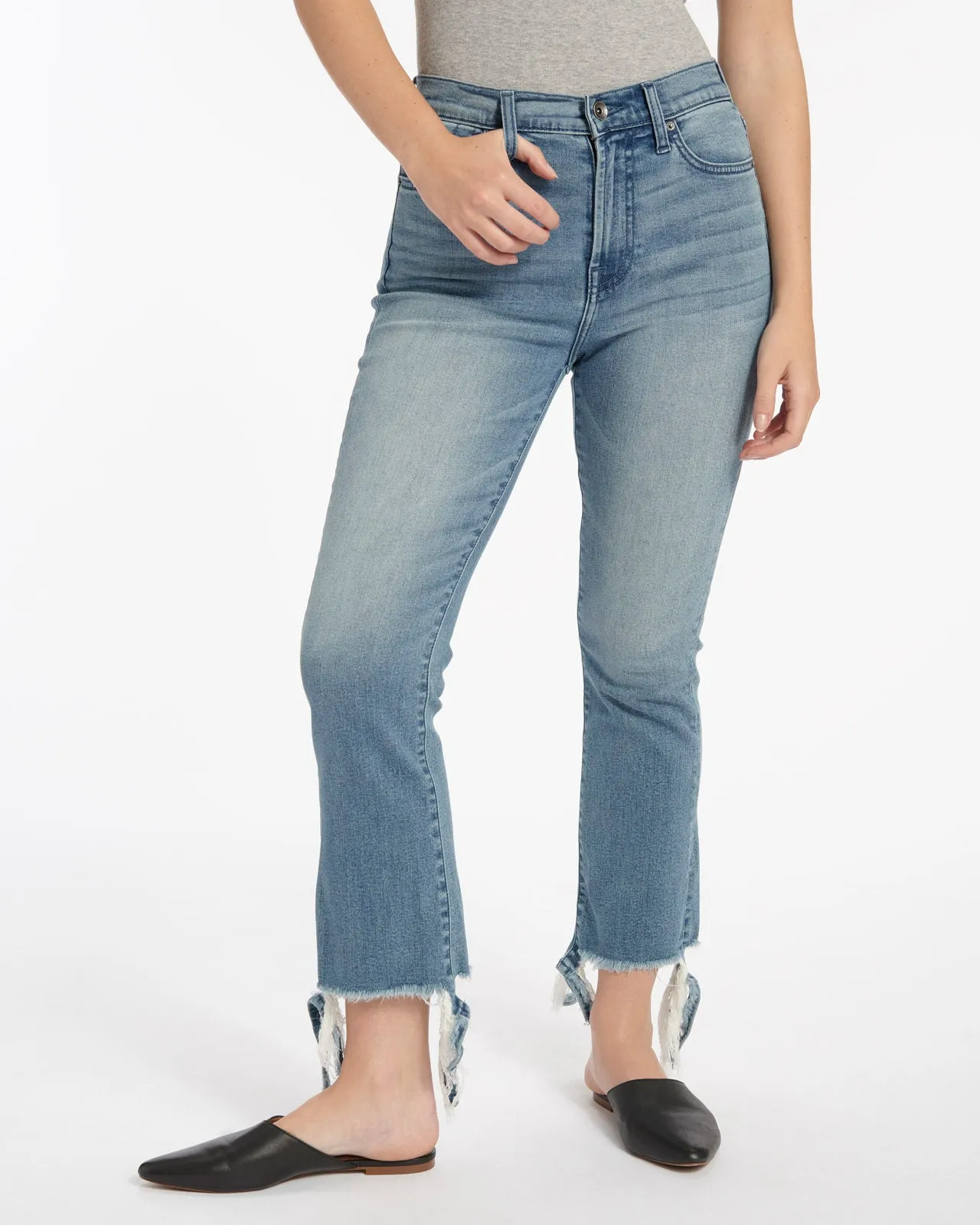 High Waist Slim Kick Jean