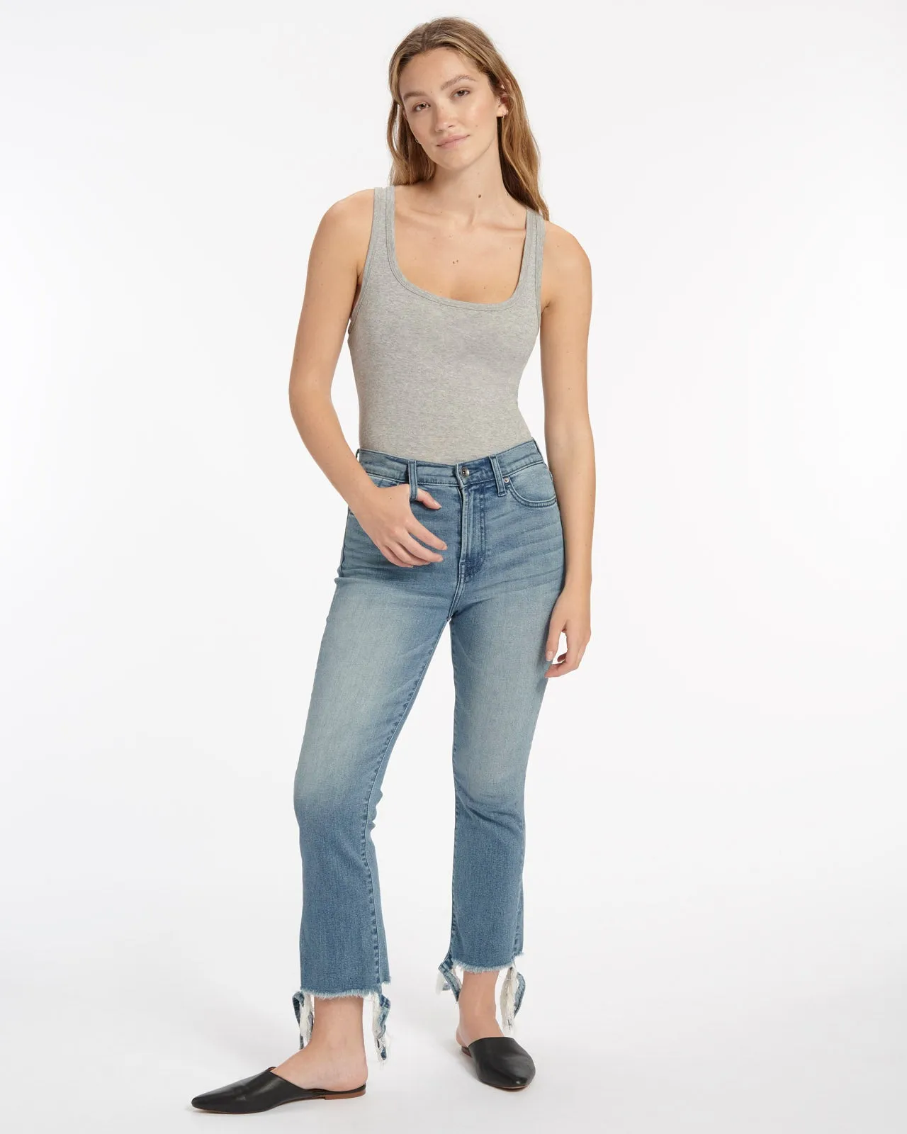 High Waist Slim Kick Jean