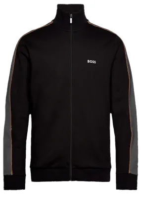 Hugo Boss Full Zip Contrast Logo Tracktop Black