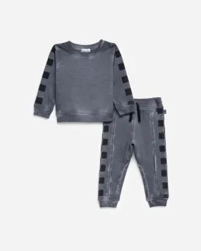 Infant Boys Checkered Jogger Set