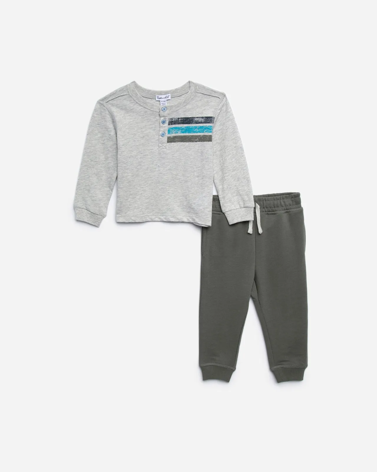 Infant Boys Olive Track Star Jogger Set